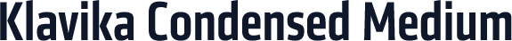 Klavika Condensed Medium