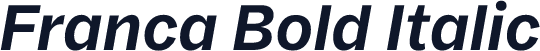 Franca Bold Italic