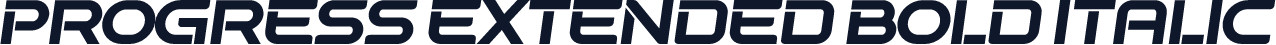 Progress Extended Bold Italic