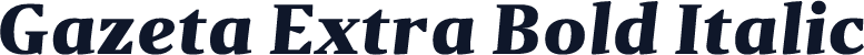 Gazeta Extra Bold Italic