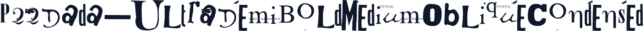 P22Dada-UltraDemiBoldMediumObliqueCondensed