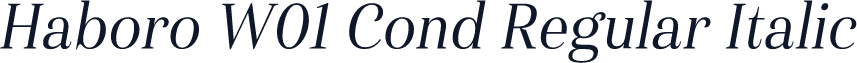 Haboro W01 Cond Regular Italic