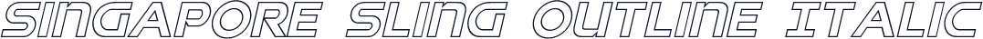 Singapore Sling Outline Italic