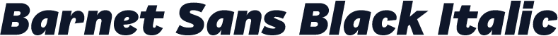 Barnet Sans Black Italic