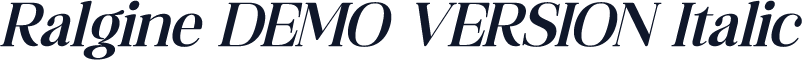 Ralgine DEMO VERSION Italic