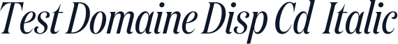 Test Domaine Disp Cd  Italic