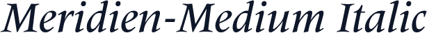 Meridien-Medium Italic