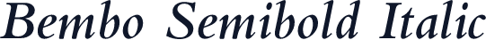 Bembo Semibold Italic