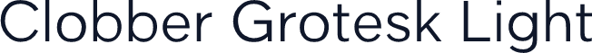 Clobber Grotesk Light