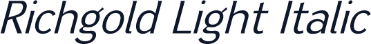 Richgold Light Italic