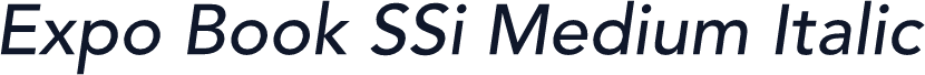 Expo Book SSi Medium Italic