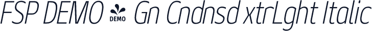 FSP DEMO - Gn Cndnsd xtrLght Italic