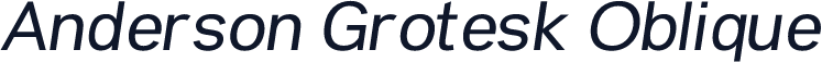 Anderson Grotesk Oblique