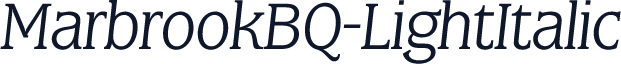 MarbrookBQ-LightItalic