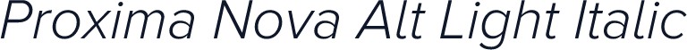 Proxima Nova Alt Light Italic