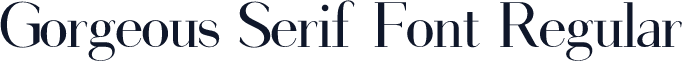 Gorgeous Serif Font Regular