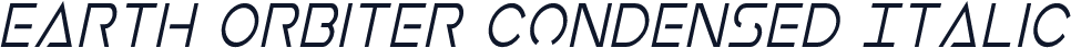 Earth Orbiter Condensed Italic