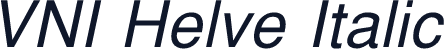 VNI Helve Italic