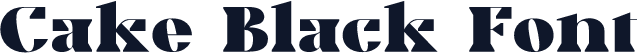Cake Black Font