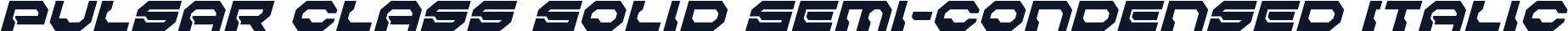 Pulsar Class Solid Semi-Condensed Italic