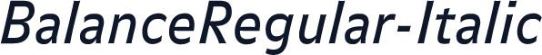 BalanceRegular-Italic