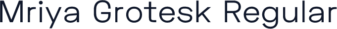Mriya Grotesk Regular