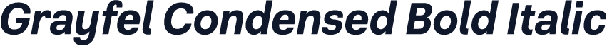 Grayfel Condensed Bold Italic