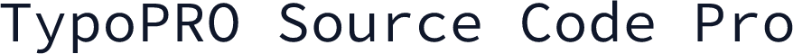 TypoPRO Source Code Pro