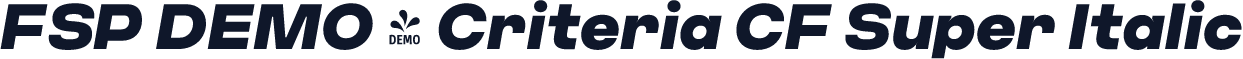 FSP DEMO - Criteria CF Super Italic