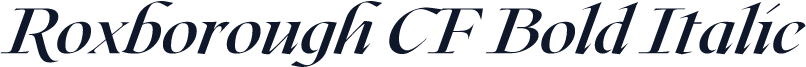Roxborough CF Bold Italic