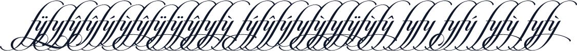 Candlescript Ligatures ff fl ft fy