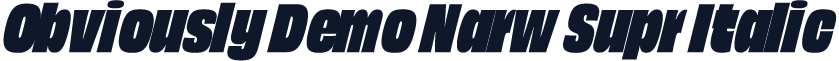 Obviously Demo Narw Supr Italic