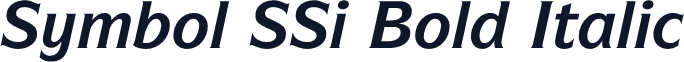 Symbol SSi Bold Italic