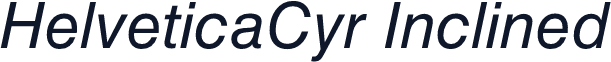 HelveticaCyr Inclined