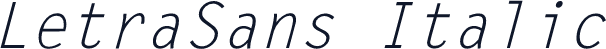 LetraSans Italic