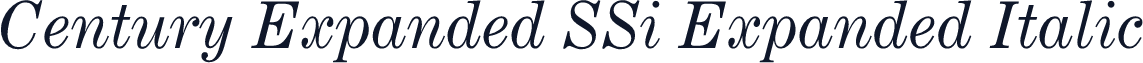 Century Expanded SSi Expanded Italic