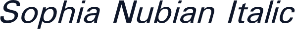 Sophia Nubian Italic
