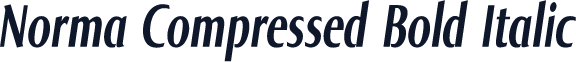 Norma Compressed Bold Italic