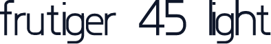 frutiger 45 light