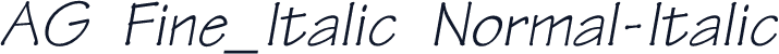 AG Fine_Italic Normal-Italic