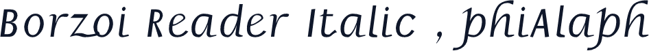 Borzoi Reader Italic , phiAlaph