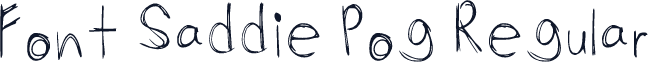 Font Saddie Pog Regular