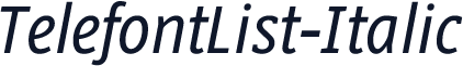 TelefontList-Italic