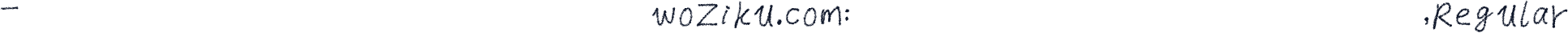 我字酷-手书数字化创作交流平台 woziku.com:我字酷紫游腊笔英文手写,Regular