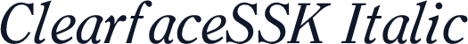 ClearfaceSSK Italic