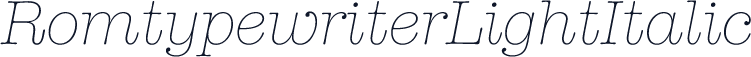 RomtypewriterLightItalic