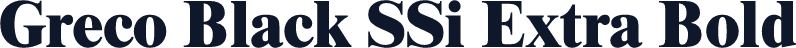 Greco Black SSi Extra Bold