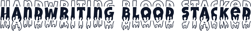 Handwriting Blood Stacked
