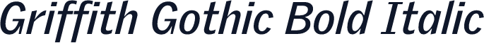 Griffith Gothic Bold Italic