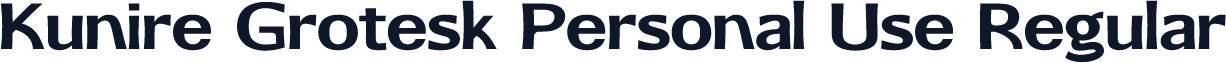 Kunire Grotesk Personal Use Regular
